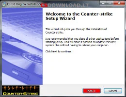Counter-Strike 1.6 арыгінальная ўстаноўка